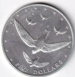 Cook Islands, 5 dollar, 1977, zilver, Postzegels en Munten, Munten | Oceanië, Zilver, Ophalen of Verzenden, Losse munt