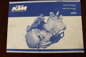 KTM 125 / 200 SX MXC EXC SGP-GS 2002 parts catalogue engine beschikbaar voor biedingen