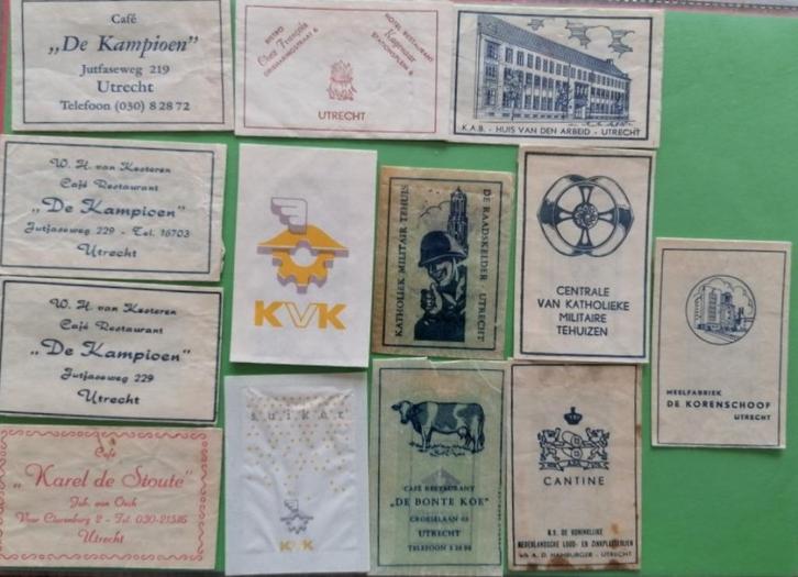 Utrecht gesorteerd op K 149, Verzamelen, Suikerzakjes, Verzenden