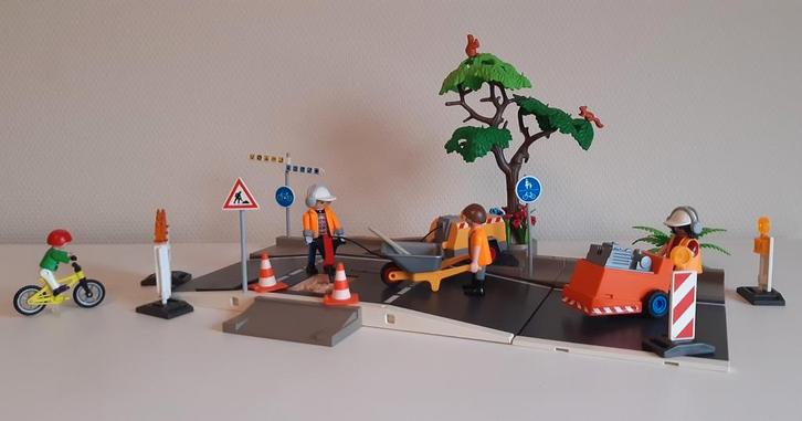 Te koop: Playmobil 4044/4047 Wegenbouw  (Set 34), Kinderen en Baby's, Speelgoed | Playmobil, Zo goed als nieuw, Complete set, Ophalen of Verzenden