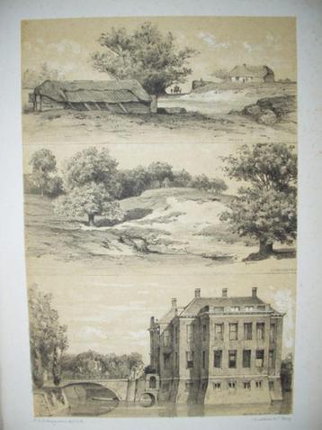 066/ Delen/ Zijpenberg / Middachten Foto Litho 1887 beschikbaar voor biedingen