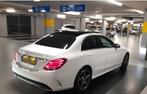 Mercedes-Benz C-Klasse C180 156pk 9G-TRONIC 2017 Wit, Auto's, Mercedes-Benz, 1325 kg, 1800 kg, Zwart, Wit