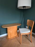 Beuken, antiek, design tafel met stoel, Ophalen of Verzenden, Zo goed als nieuw, 65 cm of meer, 70 cm of meer