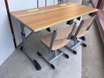 ZGAN Topkwaliteit Aluflex 2 pers. kinderbureau + 2stoeltjes, Ophalen, Zo goed als nieuw, Stoel(en)
