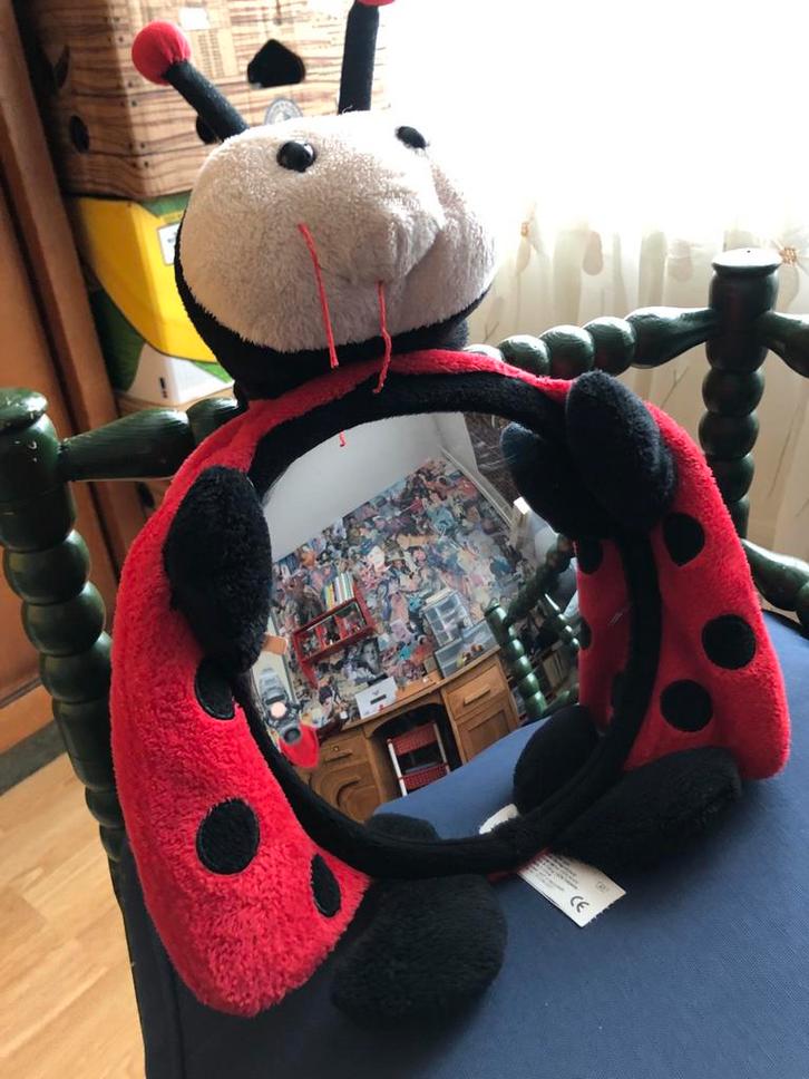 Boxknuffel met Spiegel - Lieveheersbeestje, Kinderen en Baby's, Speelgoed | Babyspeelgoed, Gebruikt, Ophalen of Verzenden
