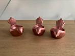 3 schattige gerestylde vogel waxinelichthouders, Overige kleuren, Nieuw, Ophalen of Verzenden, Kandelaar
