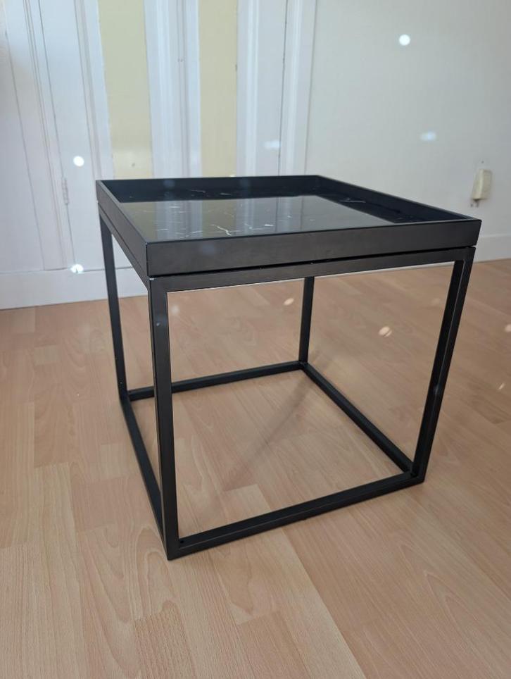 Salontafel Tray - Metaal Marmer, Huis en Inrichting, Tafels | Salontafels, Gebruikt, 50 tot 75 cm, 50 tot 100 cm, 50 tot 100 cm