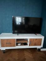 TV kast eiken hout, Huis en Inrichting, Kasten | Televisiemeubels, Ophalen, Gebruikt, Wit met hout, 150 tot 200 cm