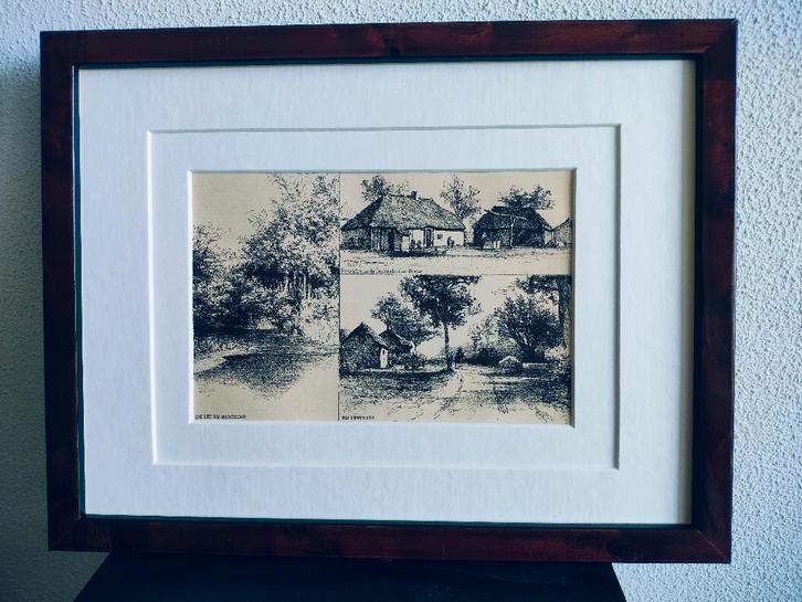 Craandijk Litho Breda Lei Hoogeind Tervoort 1880 (75), Antiek en Kunst, Kunst | Litho's en Zeefdrukken, Ophalen of Verzenden