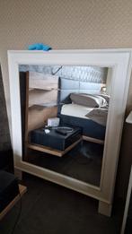 vierkante grote spiegel hout, Huis en Inrichting, Woonaccessoires | Spiegels, Ophalen, Gebruikt, Vierkant
