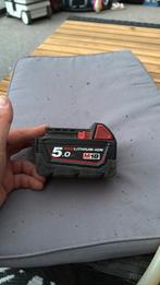Milwaukke accu batterij 5.0ah m18 18v, Ophalen of Verzenden, Zo goed als nieuw, Oplaadbaar