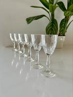 6 kristallen likeurglazen jaren 70. Royal Tudor kristal, Ophalen of Verzenden, Zo goed als nieuw, Borrel- of Shotglas