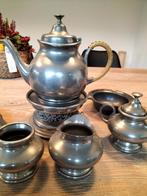 Tinnen Theeservies, Sierbord, Lepels & Asbak, Ophalen of Verzenden