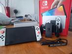 Nintendo Switch Oled met 1,5 jaar garantie, Ophalen, Zo goed als nieuw, Met 1 controller, Switch OLED