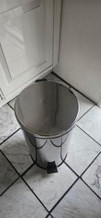 Afval emmer prullenbak groot rvs, Ophalen, 40 liter of meer, Zo goed als nieuw, Rvs
