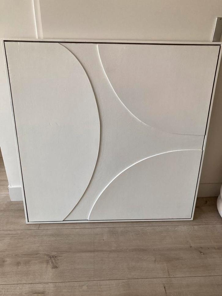 Schilderij in Japandi stijl met relief afwerking, Antiek en Kunst, Kunst | Schilderijen | Modern, Ophalen