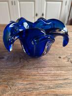 Murano Glas Asbak - Blauw, Gebruikt, Schaal, Ophalen of Verzenden, Glas