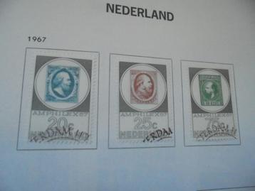 3 postzegels Nederland, serie Postzegeltentoonstelling 1967 beschikbaar voor biedingen