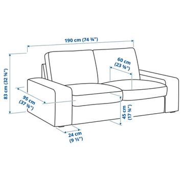IKEA KIVIK 2-zits bank - goede staat - afbeelding 2