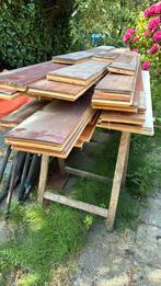 Houten vloer restant, Doe-het-zelf en Verbouw, Hout en Planken, Ophalen, Gebruikt, Minder dan 25 mm, 250 tot 300 cm