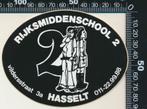 Sticker: Rijksmiddenschool 2 - Hasselt, Verzenden, Zo goed als nieuw, Bedrijf of Vereniging