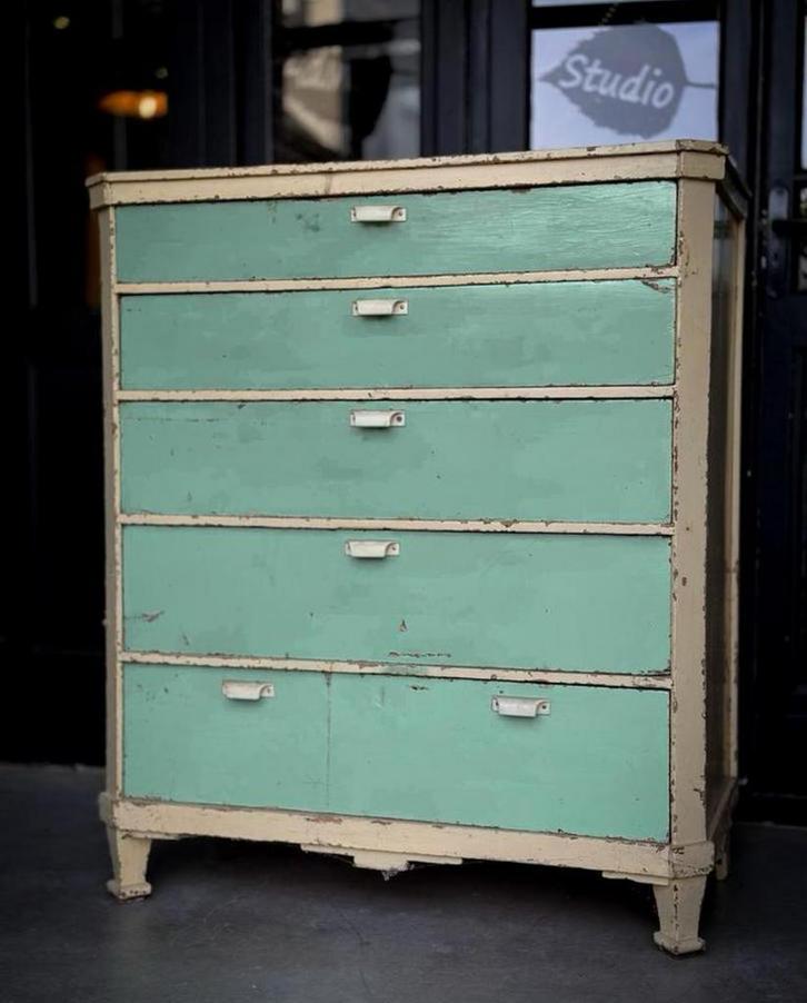 Apothekers kastje retro vintage style, Huis en Inrichting, Kasten | Ladekasten, Zo goed als nieuw, Minder dan 100 cm, 25 tot 50 cm