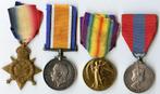 Engelse Medaille Set Marine Zeebrugge Raid Dover Patrol, Verzamelen, Marine, Engeland, Lintje, Medaille of Wings, Verzenden