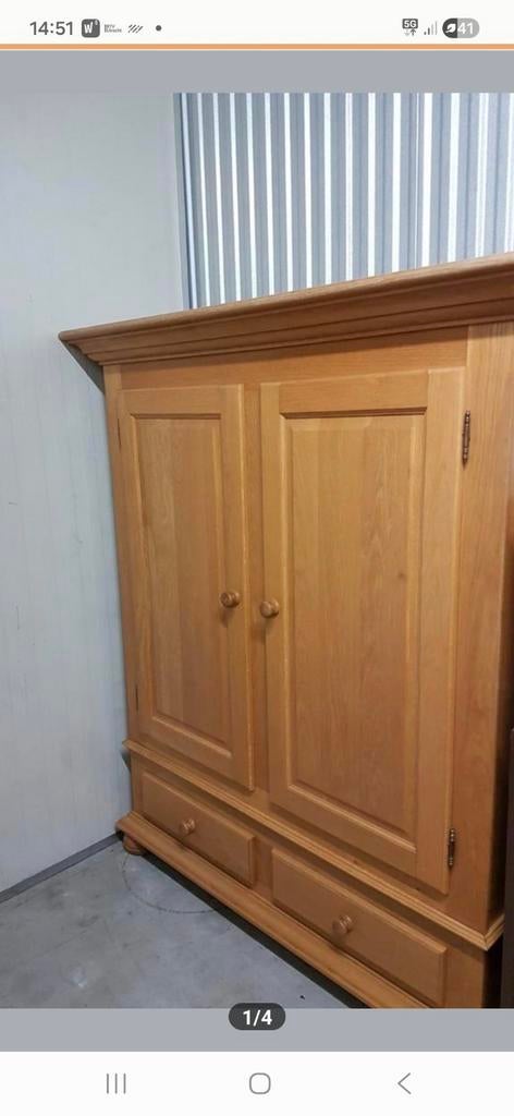 Eiken kast, Ophalen of Verzenden, 25 tot 50 cm, 150 tot 200 cm