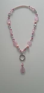 Roze kralen ketting, Ophalen of Verzenden, Zo goed als nieuw, Roze, Overige materialen