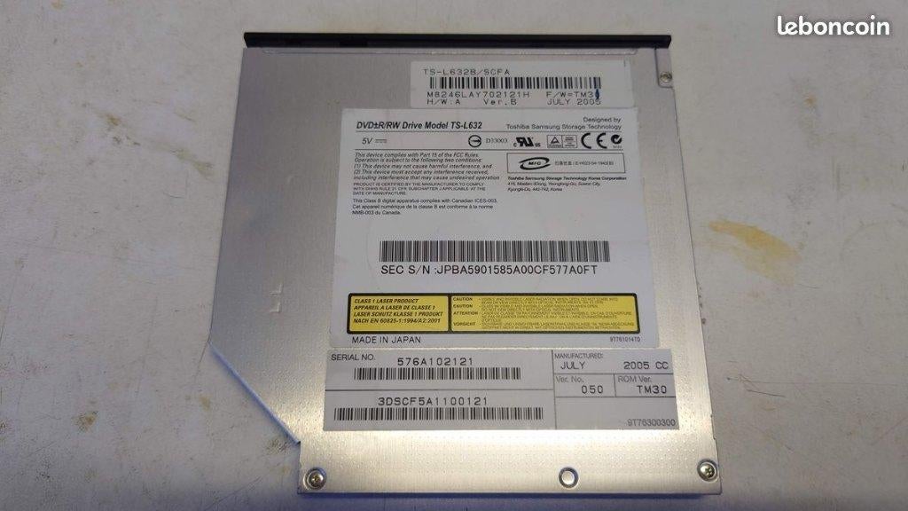 Toshiba/Samsung SLIM TS-l632 DVD-brander, Verzenden, Gebruikt, Dvd