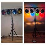 Par 56 4x + T-bar statief + controller, Ophalen, Gebruikt, Licht, Geluidgestuurd