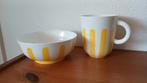 Hema mok en schaaltje tafelgenoten, Huis en Inrichting, Keuken | Servies, Verzenden, Zo goed als nieuw, Overige stijlen, Kop(pen) en/of Schotel(s)