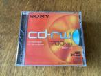 1 X Sony CD -RW 5 stuks ( 700MB ), Herschrijfbaar, Cd, Nieuw, Ophalen of Verzenden
