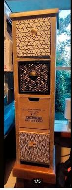 Klein houten kastje met lade, Huis en Inrichting, Met plank(en), Minder dan 50 cm, Gebruikt, Vintage