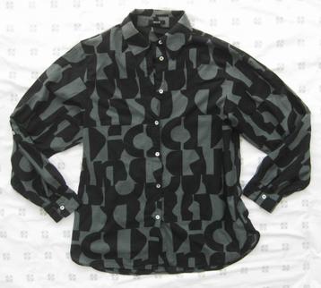 Opus blouse, zwart groen, kaki, geometrische print, maat 38 beschikbaar voor biedingen