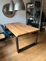 Prachtige robuuste tafel van mangohout, Huis en Inrichting, Ophalen, 200 cm of meer, 50 tot 100 cm, Zo goed als nieuw