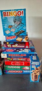 Groot lot diverse bordspellen + pokerchip set, Een of twee spelers, Ophalen of Verzenden, Gebruikt, Diverse