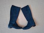 Spijkerstof/leren laarzen maat 41, Kleding | Dames, Schoenen, Hoge laarzen, Blauw, Ophalen of Verzenden, Gedragen
