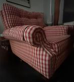 Rood Wit Geruite Engelse Fauteuil, Huis en Inrichting, Fauteuils, Ophalen, Gebruikt, 75 tot 100 cm, Stof