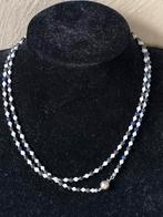 Parelketting met lapis lazuli 14 karaats goud slot, Ophalen of Verzenden, Goud