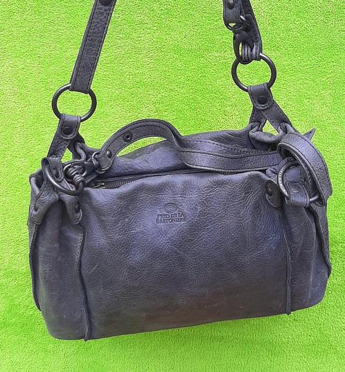 Damestas Fred de la Bretonière - LEER - Antraciet-grijs, Sieraden, Tassen en Uiterlijk, Tassen | Damestassen, Nieuw, Handtas, Grijs