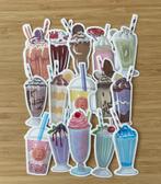 Milkshakes en ijsjes zomer stickers, Verzenden, Nieuw, Meerdere stickers