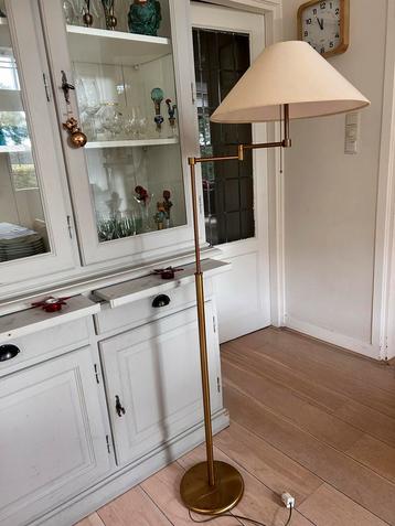 Twee vloerlampen Holtkotter 2541-2 3 delig Antiek Messing beschikbaar voor biedingen