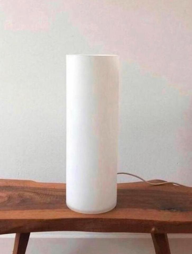 Vintage YVolux ZEN design tube tafellamp | Italy | jaren 80, Huis en Inrichting, Lampen | Tafellampen, Zo goed als nieuw, Minder dan 50 cm