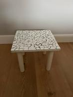 Mozaïek bijzettafeltje wit, Gebruikt, Vierkant, Minder dan 50 cm, Ophalen of Verzenden