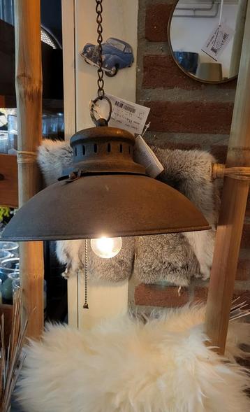  Stoere Countryfield hanglamp op batterij roestige 