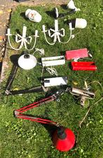 Vintage lampen metaal jaren 70, Ophalen of Verzenden