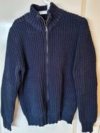 HEMA Grof Gebreid Vest Marineblauw Maat L, Ophalen of Verzenden, Zo goed als nieuw, Maat 52/54 (L), Blauw