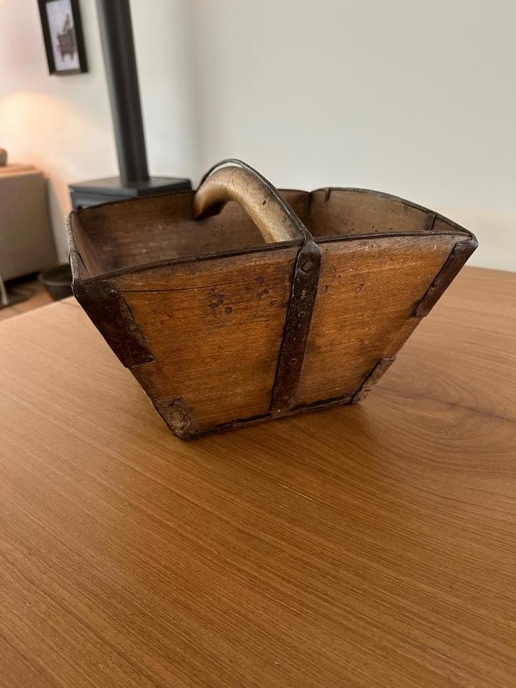 Antieke Houten Rijstmand met Handvat, Antiek en Kunst, Antiek | Woonaccessoires, Ophalen of Verzenden