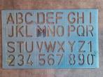 blauw plastic tekenmal cijfers en letters, Ophalen of Verzenden, Gebruikt, Taal en Lezen